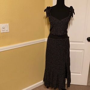 Ambercombie black and white large 2 piece dress